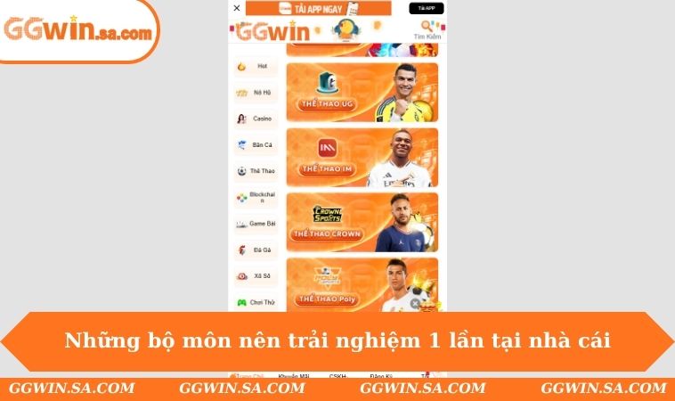 Những bộ môn nên trải nghiệm 1 lần tại nhà cái