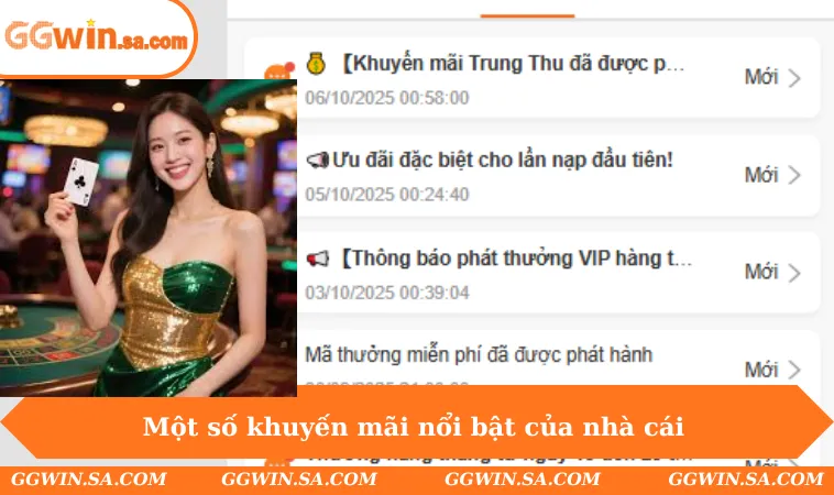 Một số khuyến mãi nổi bật của nhà cái